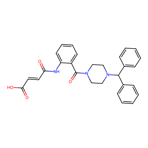 4-{2-[(4-Benzhydryl-1-piperazinyl)carbonyl]anilino}-4-oxo-2-butenoic acid structure