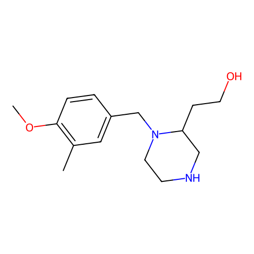 2-[1-(4-Methoxy-3-methylbenzyl)-2-piperazinyl]ethanol structure
