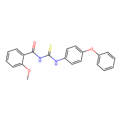 2-methoxy-N-[(4-phenoxyphenyl)carbamothioyl]benzamide structure