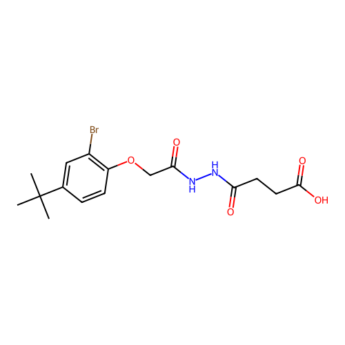 4-{2-[(2-Bromo-4-tert-butylphenoxy)acetyl]hydrazino}-4-oxobutanoic acid structure