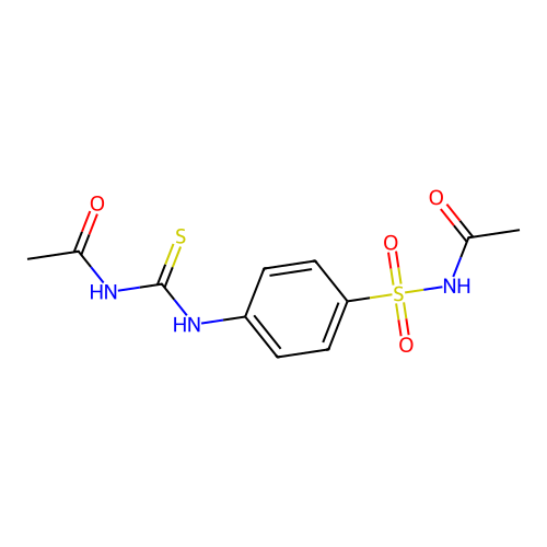 N-({4-[(acetylcarbamothioyl)amino]phenyl}sulfonyl)acetamide structure