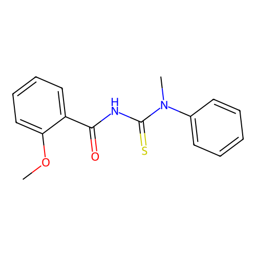 2-methoxy-N-[methyl(phenyl)carbamothioyl]benzamide structure
