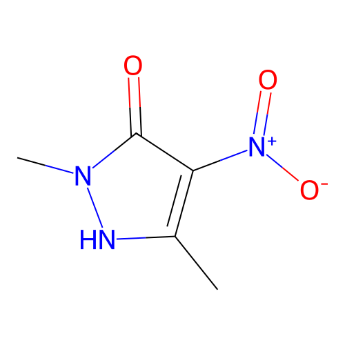 1,3-dimethyl-4-nitro-1H-pyrazol-5-ol structure
