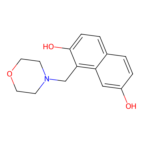 1-Morpholinomethylnaphthalene-2,7-diol structure