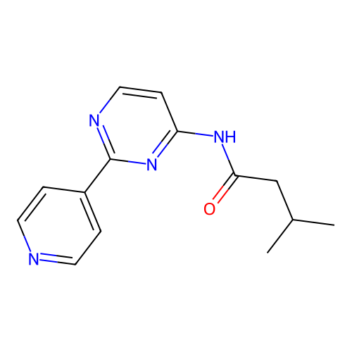 3-methyl-N-[2-(4-pyridinyl)-4-pyrimidinyl]butanamide structure