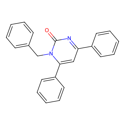 1-Benzyl-4,6-diphenyl-1,2-dihydropyrimidin-2-one structure