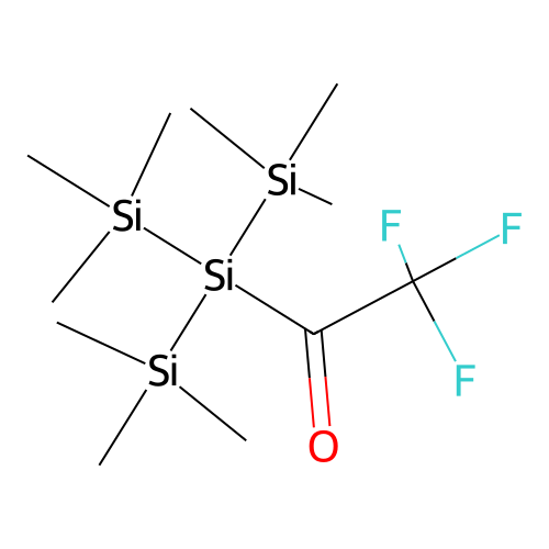 Trifluoroacetyl-tris(trimethylsilyl)silane structure