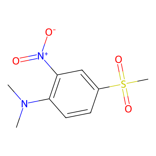 N,N-dimethyl-4-methylsulfonyl-2-nitroaniline structure