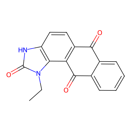 1-ethyl-2-hydroxy-1H-anthra[1,2-d]imidazole-6,11-dione structure