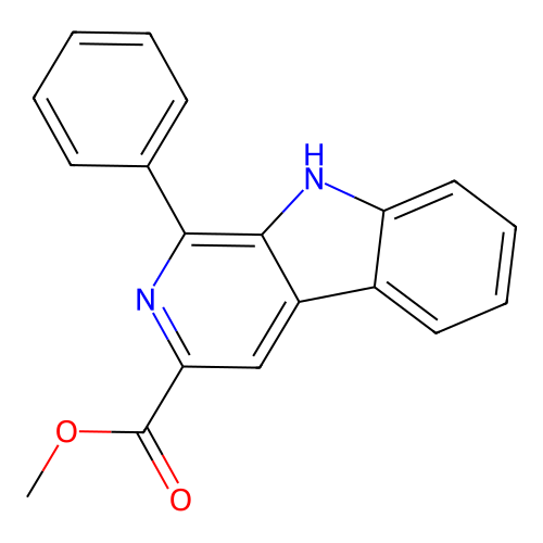 methyl 1-phenyl-9H-pyrido[3,4-b]indole-3-carboxylate structure