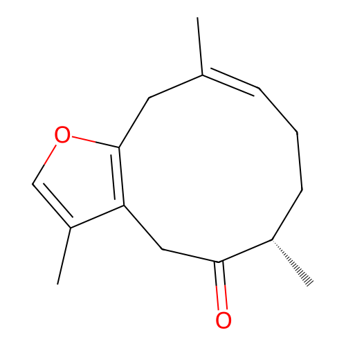 Furanogermenone structure