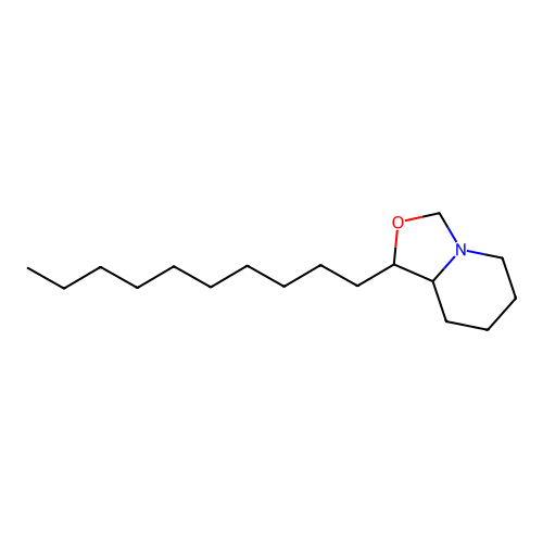 1-decyl-3,5,6,7,8,8a-hexahydro-1H-[1,3]oxazolo[3,4-a]pyridine structure