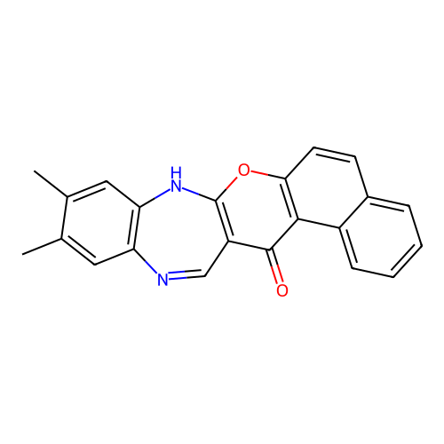 10,11-Dimethylbenzo(5,6)chromeno(2,3-b)(1,5)benzodiazepin-15(8H)-one structure