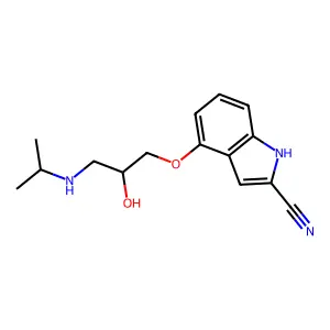 4-(2-Hydroxy-3-((1-methylethyl)amino)propoxy)-1H-indole-2-carbonitrile structure