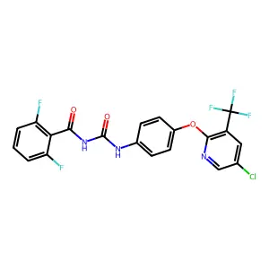 Benzamide, N-(((4-((5-chloro-3-(trifluoromethyl)-2-pyridinyl)oxy)phenyl)amino)carbonyl)-2,6-difluoro- structure
