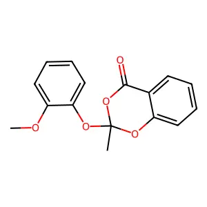 2-(2-Methoxyphenoxy)-2-methyl-4H-1,3-benzodioxin-4-one structure