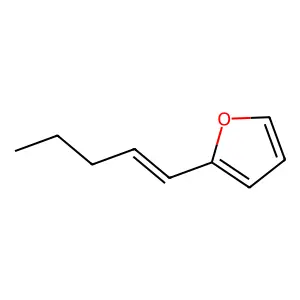 2-Pentenylfuran structure