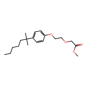 Acetic acid, (2-(4-(1,1-dimethylhexyl)phenoxy)ethoxy)-, methyl ester structure