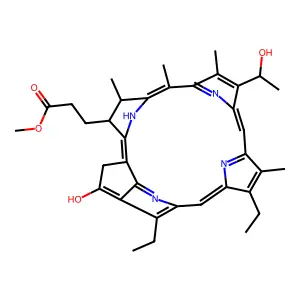 Bacteriopheophorbide c methyl ester structure