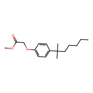 Acetic acid, (4-(1,1-dimethylhexyl)phenoxy)-, methyl ester structure