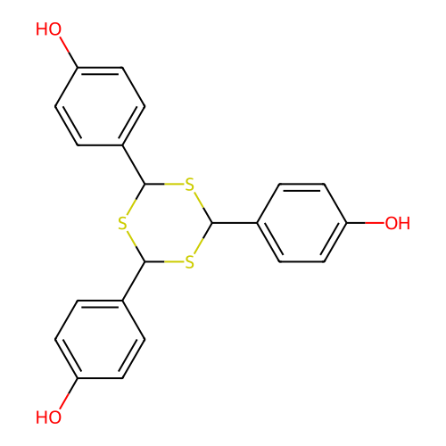 4,4',4''-(1,3,5-Trithiane-2,4,6-triyl)triphenol structure