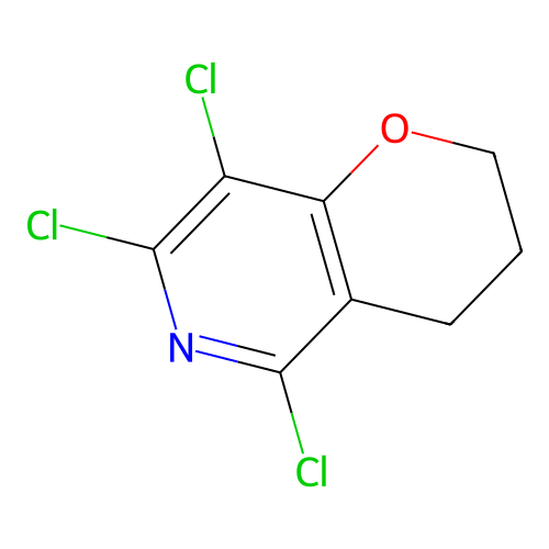 5,7,8-trichloro-3,4-dihydro-2H-pyrano[3,2-c]pyridine structure