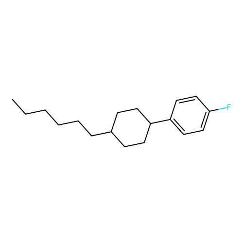 Benzene, 1-fluoro-4-(4-hexylcyclohexyl)- structure