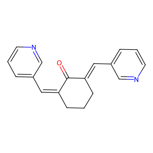 2,6-Bis(pyridin-3-ylmethylidene)cyclohexan-1-one structure