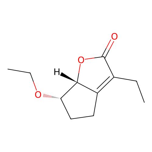 (6S,6aR)-6-ethoxy-3-ethyl-4,5,6,6a-tetrahydro-2H-cyclopenta[b]furan-2-one structure