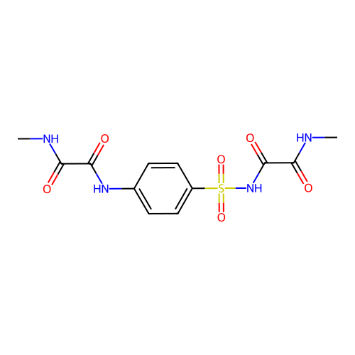 Ethanediamide, N-methyl-N'-((4-(((methylamino)oxoacetyl)amino)phenyl)sulfonyl)- structure