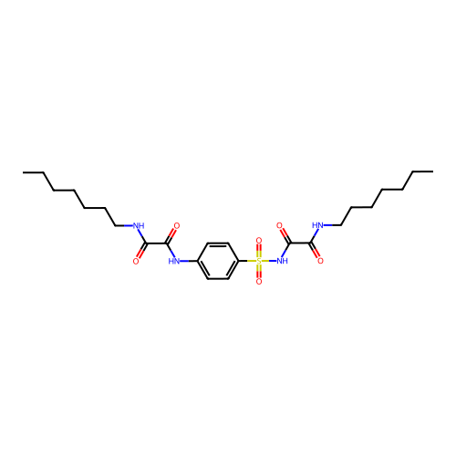 Ethanediamide, N-heptyl-N'-((4-(((heptylamino)oxoacetyl)amino)phenyl)sulfonyl)- structure