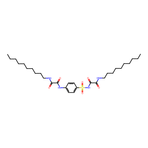 Ethanediamide, N-decyl-N'-((4-(((decylamino)oxoacetyl)amino)phenyl)sulfonyl)- structure