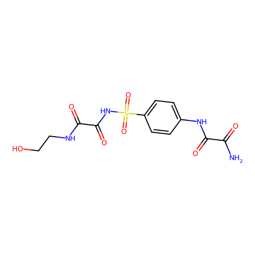 Ethanediamide, N-((4-((aminooxoacetyl)amino)phenyl)sulfonyl)-N'-(2-hydroxyethyl)- structure