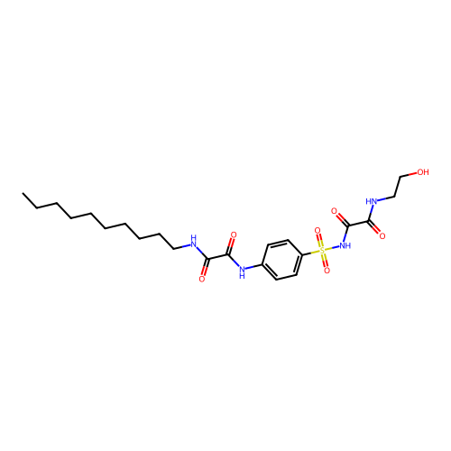 Ethanediamide, N-((4-(((decylamino)oxoacetyl)amino)phenyl)sulfonyl)-N'-(2-hydroxyethyl)- structure