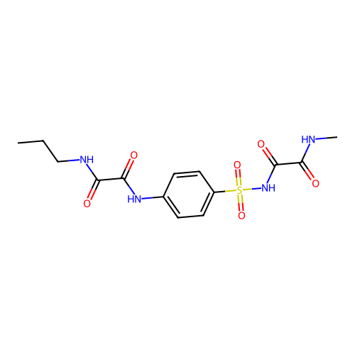 Ethanediamide, N-(4-((((methylamino)oxoacetyl)amino)sulfonyl)phenyl)-N'-propyl- structure