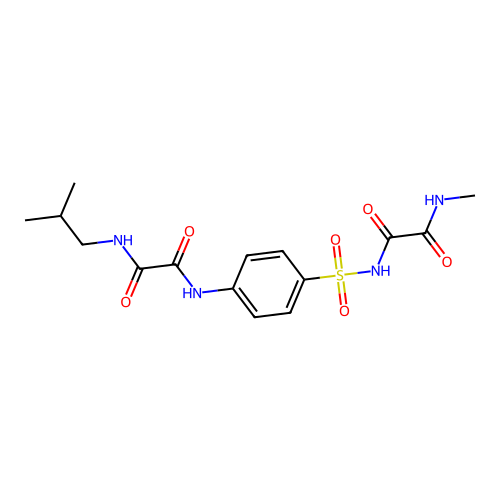 N-(4-((((Methylamino)oxoacetyl)amino)sulfonyl)phenyl)-N'-(2-methylpropyl)ethanediamide structure