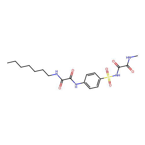 Ethanediamide, N-((4-(((heptylamino)oxoacetyl)amino)phenyl)sulfonyl)-N'-methyl- structure