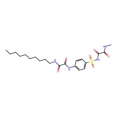 Ethanediamide, N-((4-(((decylamino)oxoacetyl)amino)phenyl)sulfonyl)-N'-methyl- structure