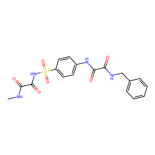 N-(4-((((Methylamino)oxoacetyl)amino)sulfonyl)phenyl)-N'-(phenylmethyl)ethanediamide structure