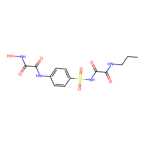 Ethanediamide, N-((4-(((hydroxyamino)oxoacetyl)amino)phenyl)sulfonyl)-N'-propyl- structure