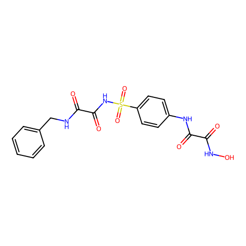 Ethanediamide, N-((4-(((hydroxyamino)oxoacetyl)amino)phenyl)sulfonyl)-N'-(phenylmethyl)- structure