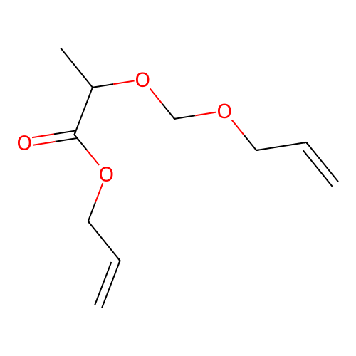 Prop-2-enyl 2-(prop-2-enoxymethoxy)propanoate structure