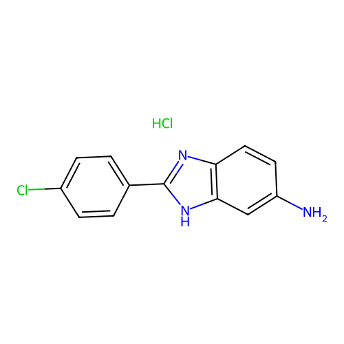 2-(4-Chlorophenyl)-1H-benzoimidazol-5-ylamine hydrochloride structure