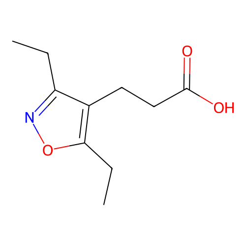 3-(3,5-diethyl-1,2-oxazol-4-yl)propanoic Acid structure