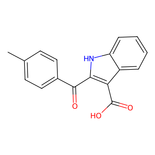 2-(4-methylbenzoyl)-1H-indole-3-carboxylic Acid structure