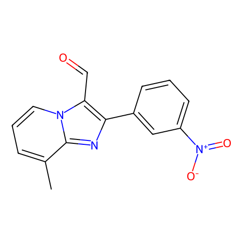 8-Methyl-2-(3-nitrophenyl)imidazo[1,2-a]pyridine-3-carbaldehyde structure