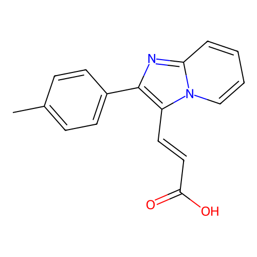 3-[2-(4-Methylphenyl)imidazo[1,2-a]pyridin-3-yl]prop-2-enoic acid structure