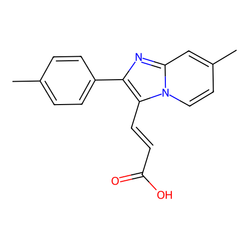 3-[7-Methyl-2-(p-tolyl)imidazo[1,2-a]pyridin-3-yl]prop-2-enoic acid structure