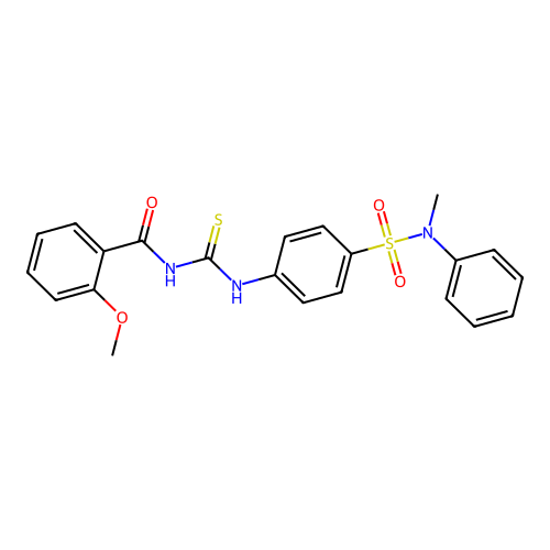 2-methoxy-N-({4-[methyl(phenyl)sulfamoyl]phenyl}carbamothioyl)benzamide structure