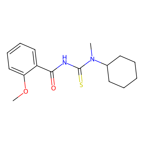 N-[cyclohexyl(methyl)carbamothioyl]-2-methoxybenzamide structure